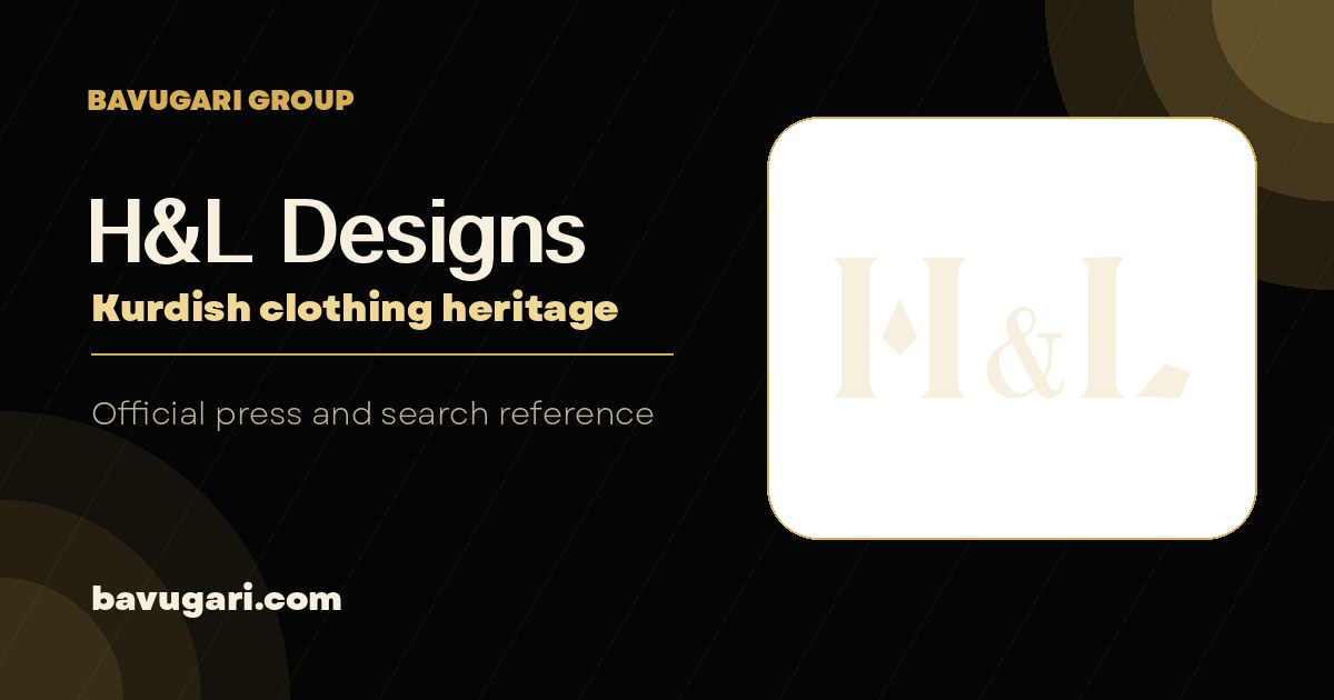 H&L Designs logo, Kurdish clothing brand in Bavugari Group.